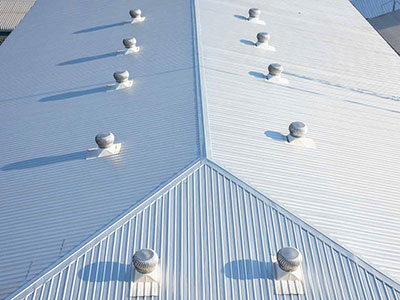 Commercial roof with newly applied Inland Coating